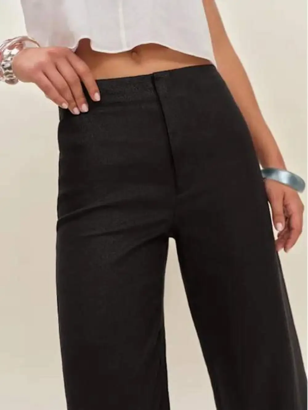 Reformation NWT Joni Linen Cropped Pant